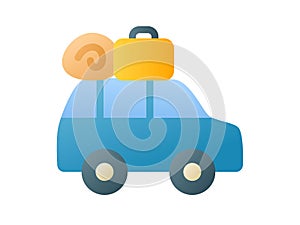 Traveling car single isolated icon with smooth style