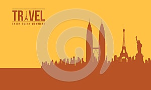 Traveling collection background style