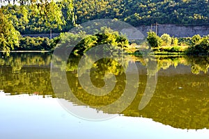 Traveling in Defileul DunÄƒrii Donau, Danube, also known as Clisura DunÄƒrii, a geographical region in Romania