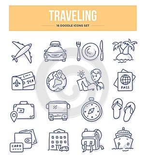 Traveling Doodle Icons