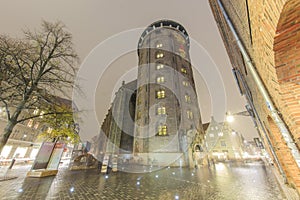 Traveling in the famous The round tower, Copenhagen