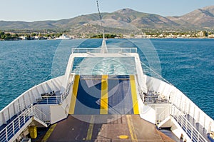 Traveling with ferry boat in Greece