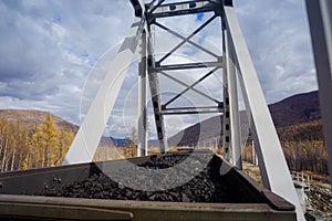 Traveling on a freight train with coal along the Baikal-Amur Mainline