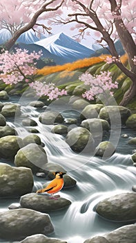 Exquisite illustrations of the three thoroughfares of the Song Dynasty poet Zeng Ji in China photo