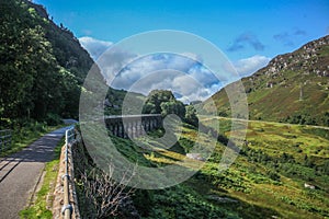 Traveling in Scotland, crossing Glenogle Viaduct