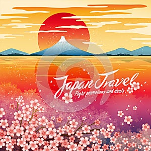 Traveling to Japan banner design