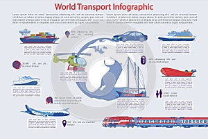 Traveling and Tourism Transportation Infographic