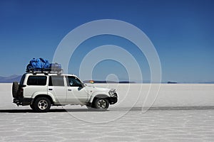 Traveling in uyuni salar in bolivia