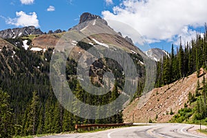 A view of the Nokhu Crags which are 12,390 Feet 3,807 Meters from Colorado Highway 14.