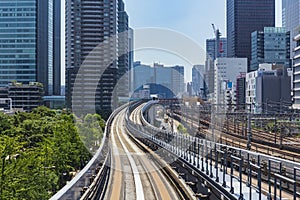 Traveling with the Yurikamome the  automated guideway transit service