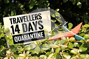 Travellers 14 days quarantine, Covid-19 coronavirus prevention implemented in some country.