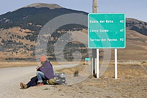 Travellers on the road photo