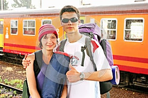 Travelling couple