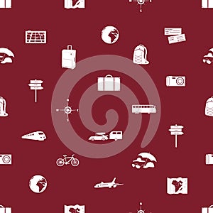 Travelling icons seamless pattern eps10