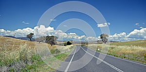 Travelling the open country roads on a beautiful day in New South Wales Australia.