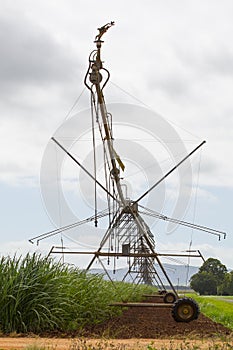 Travelling Spray Irrigator - End View