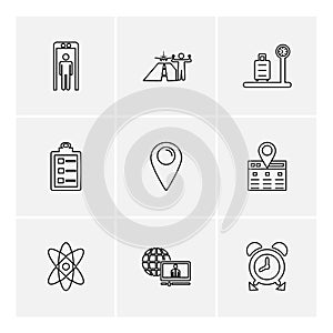 travelling , travel , location , navigation , shopping , eps icons set vector