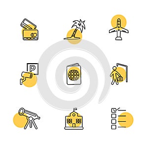 travelling , travel , location , navigation , shopping , eps icons set vector