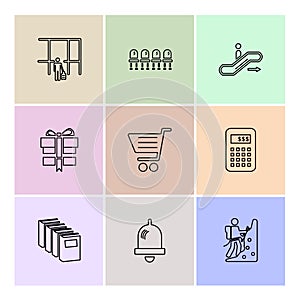 travelling , travel , location , navigation , shopping , eps icons set vector