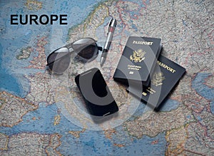 Travels in Europe with passports and cell phone