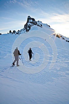 Traversing a Winter Mountain Landscape