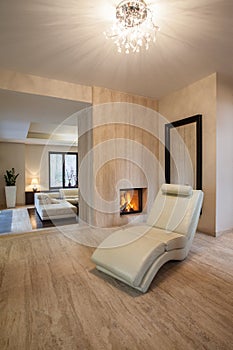 Travertine house: armchair