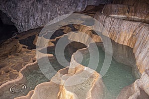 Travertine terraces inside of Stopica cave, Zlatibor, Serbia 2
