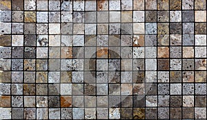 Travertine tile ceramic, mosaic square design seamless texture