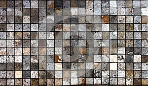 Travertine tile ceramic, mosaic square design seamless texture