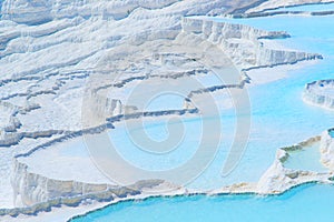 Travertines in Pamukkale, Turkey photo