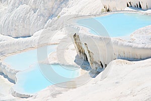 Travertines in Pamukkale, Turkey