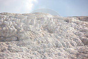 travertines in Pamukkale, Turkey. geology and mineral rock