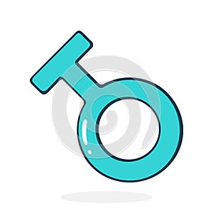Travesti Gender Symbol. Part of LGBT community. Vector illustration. Hand drawn cartoon clip art with outline photo