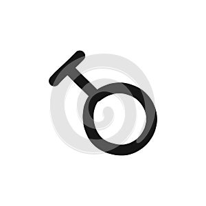 Travesti symbol doodle icon, vector color illustration photo