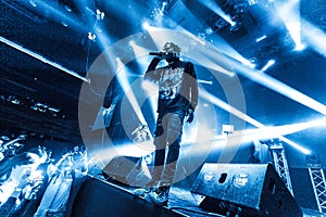 Travis Scott performing in Moscow