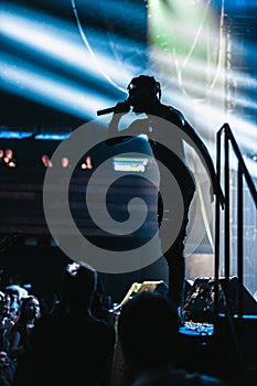 Travis Scott performing in Moscow