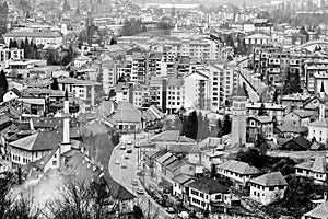 Travnik retro an modern city photo