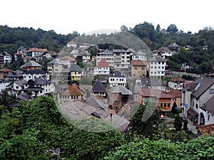 Travnik a view of the slopes of the city