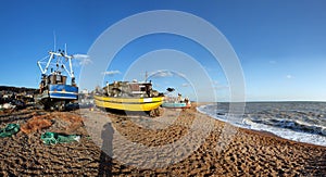 Trawler fishing boat industry Hastings England