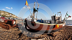 Trawler fishing boat industry Hastings England