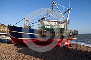 Trawler fishing boat industry Hastings England