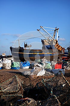 Trawler fishing boat industry Hastings England