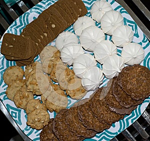 Tray of assorted cookies and biscuits