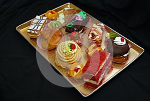 Tray of assorted fresh baked Italian pastries