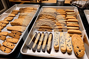 tray of cookies and biscotti, ready to be baked and devoured