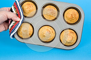Tray of Corn Muffins