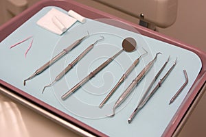 Tray Of Dental Tools