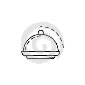 tray dusk style icon. Element of travel icon for mobile concept and web apps. Thin line tray dusk style icon can be used for web