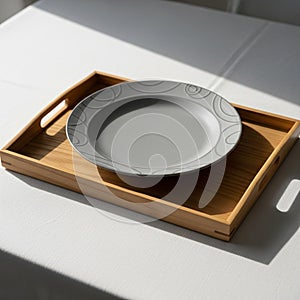 Of the tray has a natural grain pattern complementing the minimalist