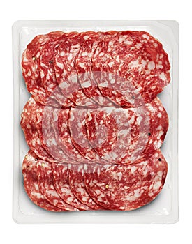 Tray Packaged of Presliced Salame